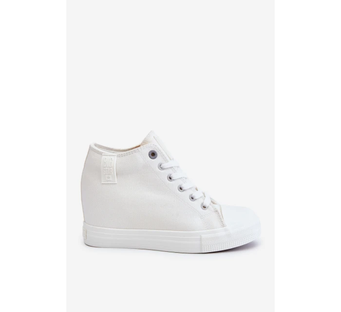 Vysoké tenisky na klínu Big Star Bílé model 21608832 - Big Star Shoes