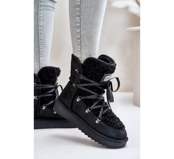 Śniegowce Na Platformie Wegańskie D.Franklin DFSH370004 Czarne Śniegowce Na Platformie Wegańskie D.Franklin DFSH370004 Czarne