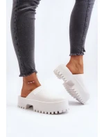 Damskie Klapki Na Masywnej Podeszwie Big Star NN274015 Białe