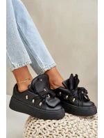 Dámské Sneakersy Na Platformě Černé model 21682850 - Boto Dámské Sneakersy Na Platformě Černé model 21682850 - Boto