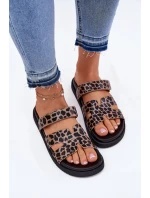 Klapki Damskie Z Rzepem Vinceza 17401 Panterka