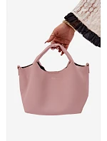 Růžová kabelka z imitace kůže Corisse