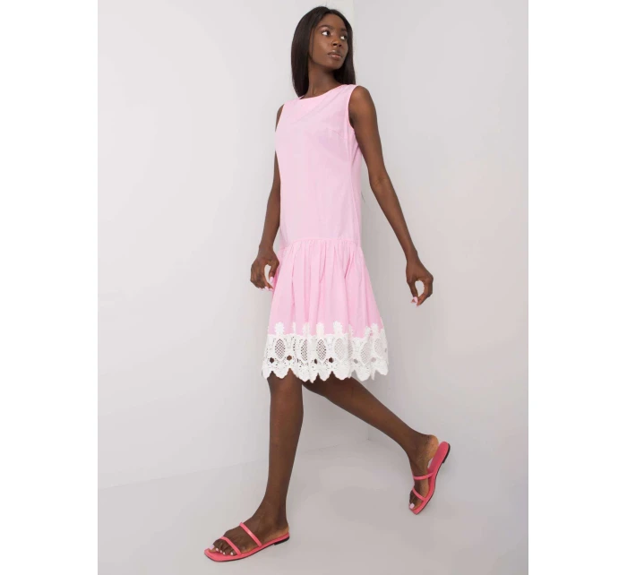 Sukienka LK SK model 19684700 różowy - FPrice Sukienka LK SK model 19684700 różowy - FPrice