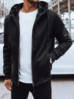Pánská rozepínací zateplená mikina černá Dstreet model 21970397 - FashionStreet