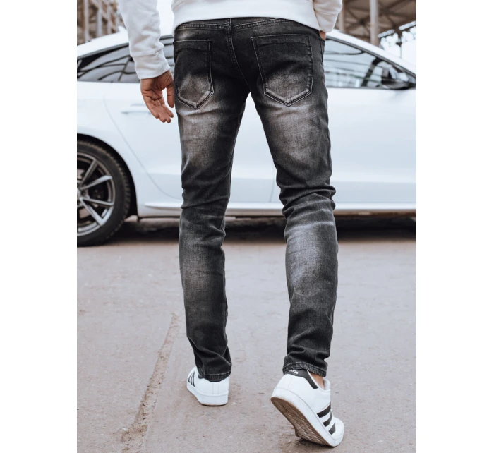 Pánske čierne džínsové nohavice FashionStreet UX4245