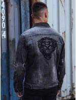 Pánská šedá džínová bunda model 21980259 - Dstreet Pánská šedá džínová bunda model 21980259 - Dstreet