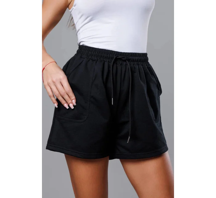 Černé dámské teplákové šortky model 18378853 - J.STYLE Černé dámské teplákové šortky model 18378853 - J.STYLE