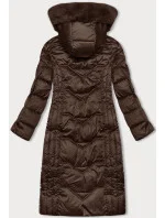Hnědá vypasovaná dlouhá zimní bunda model 21246862 - S'WEST