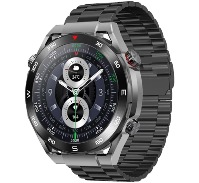 + černý silikonový řemínek + černá ekokůže model 21805547 - VELTORI + černý silikonový řemínek + černá ekokůže model 21805547 - VELTORI