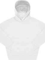 B&C Influence Hoodie – mikina s kapucňou v oversize strihu z hrubej bavlny 01.IH02 biela