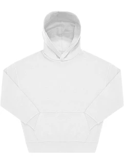 B&C Influence Hoodie – mikina s kapucňou v oversize strihu z hrubej bavlny 01.IH02 biela