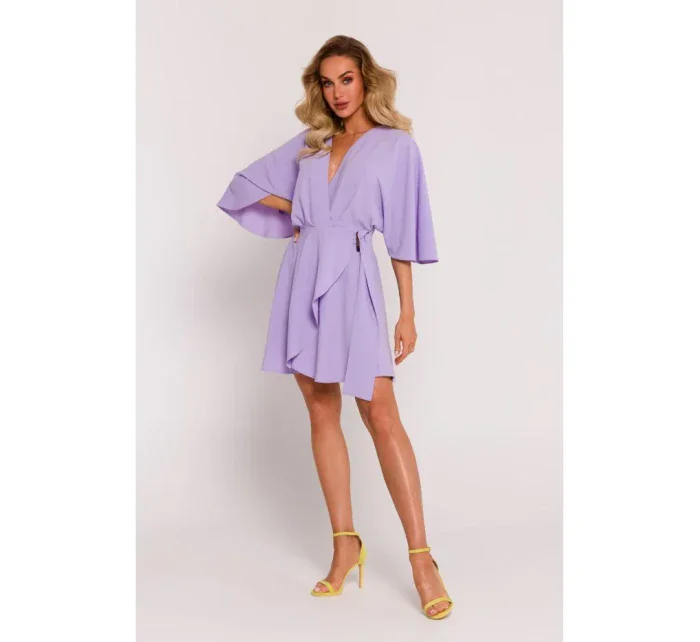 model 19660850 Rozšířené mini šaty fialové - Moe