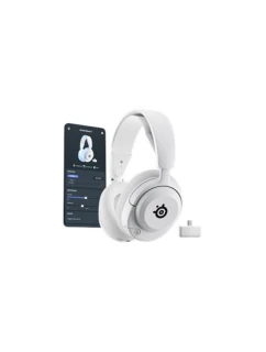 SteelSeries Herná náhlavná súprava Arctis Nova 5P Bluetooth s mikrofónom cez uši s potlačením hluku Bezdrôtová biela