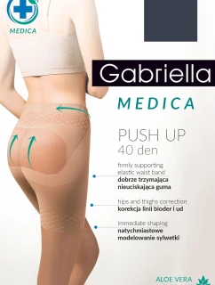 Gabriella Medica Push-up 40 Den Code 128 kolor:grafit