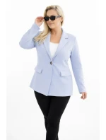 Dámske Plus veľkosť viskóza módne dlhý rukáv golier modrá Dámske Plus veľkosť viskóza módne dlhý rukáv golier modrá