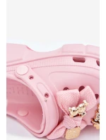 Dětské Dívčí Pantofle Pěnové S Mašlí A Ozdobami Růžové model 21700393 - Boto Dětské Dívčí Pantofle Pěnové S Mašlí A Ozdobami Růžové model 21700393 - Boto