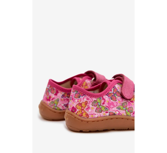 Dětské domácí boty Barefoot  Canvas Růžové model 22007296 - Froddo