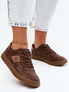 Lesklé dámske tenisky Big Star UU274017 brown
