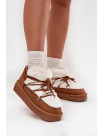 Dámske snežnice s nízkou platformou a kožušinou D.Franklin - ťava Dámske snežnice s nízkou platformou a kožušinou D.Franklin - ťava