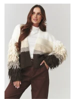 Sveter na gombíky model 220771 Makadamia