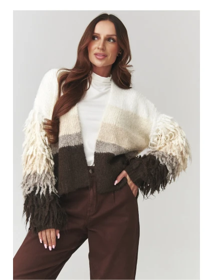 Sveter na gombíky model 220771 Makadamia