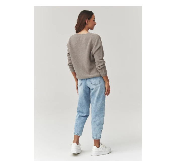 Zapínanie svetra model 223257 Makadamia