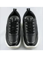 Černé dámské sneakersy s lemovkou model 17139088 Černé dámské sneakersy s lemovkou model 17139088