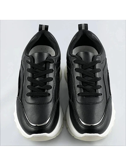 Černé dámské sneakersy s lemovkou model 17139088