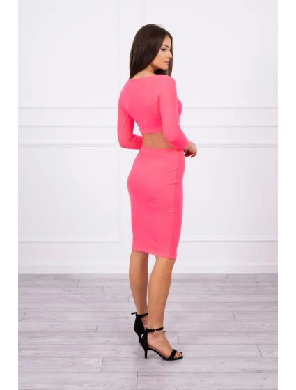 Souprava halenky a sukně růžová neonová Souprava halenky a sukně růžová neonová