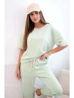 Dámsky viskózový set s krátkym rukávom a nohavicami light mint Dámsky viskózový set s krátkym rukávom a nohavicami light mint