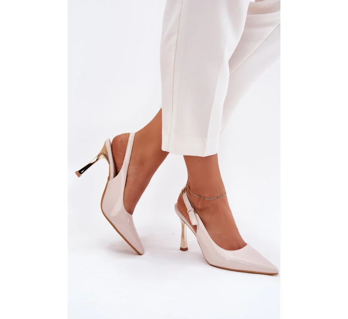 Lakované Lodičky S  A  Světle Béžové model 21702677 - Boto