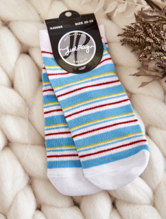 Ponožky pre mladých so vzorom pruhov Viacfarebné