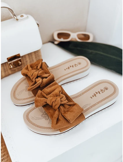 Dámske žabky LOVESLIDE camel FashionStreet ZY0996