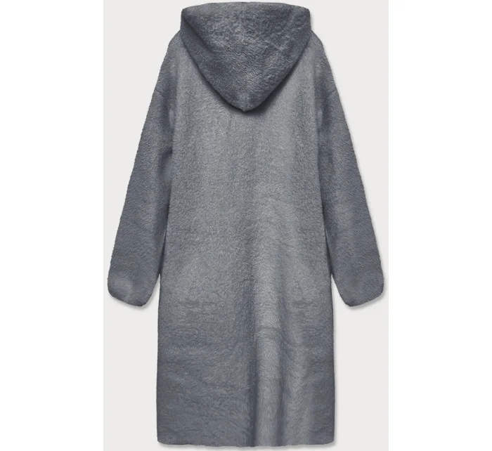 Šedý vlnený overal s kapucňou (B3006)