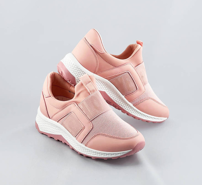 Ružové dámske topánky slip-on (C1003)