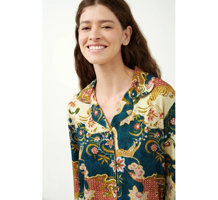 Květinové pyžamo s knoflíky model 20515337 - Vamp