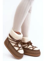 Dámské zateplené sněhule hnědé model 21637505 - Boto Dámské zateplené sněhule hnědé model 21637505 - Boto