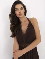 Šaty MI SK 88573.83 tmavohnedé Šaty MI SK 88573.83 tmavohnedé