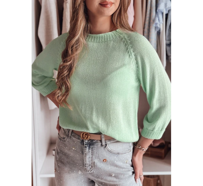 Dámsky oversize sveter SOFTICAN svetlozelený FashionStreet MY2433