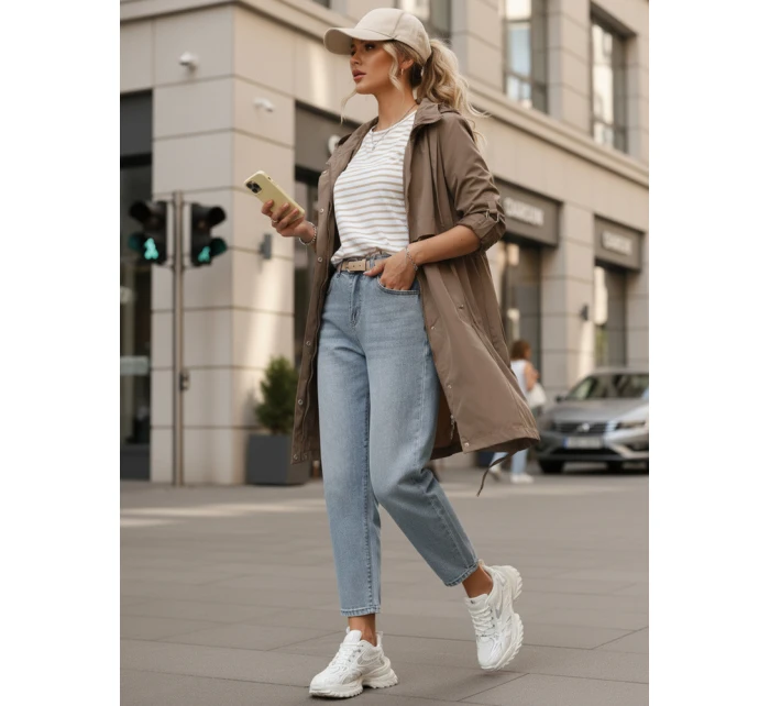 Dámská přechodná bunda parka tmavě béžová Dstreet model 21995970 - FashionStreet