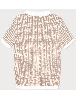 Dámska béžová pletená blúzka s krátkymi rukávmi (009) Dámska béžová pletená blúzka s krátkymi rukávmi (009)