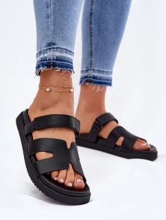 Klapki Damskie Z Rzepem Vinceza 17401 Czarne