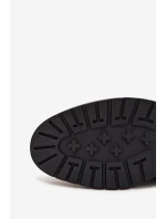 Skórzane Ocieplane Botki Męskie Na Zamek Big Star OO174148 Czarne