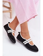 Sportovní baleríny s elastickými pásky Černé Donatella Sportovní baleríny s elastickými pásky Černé Donatella