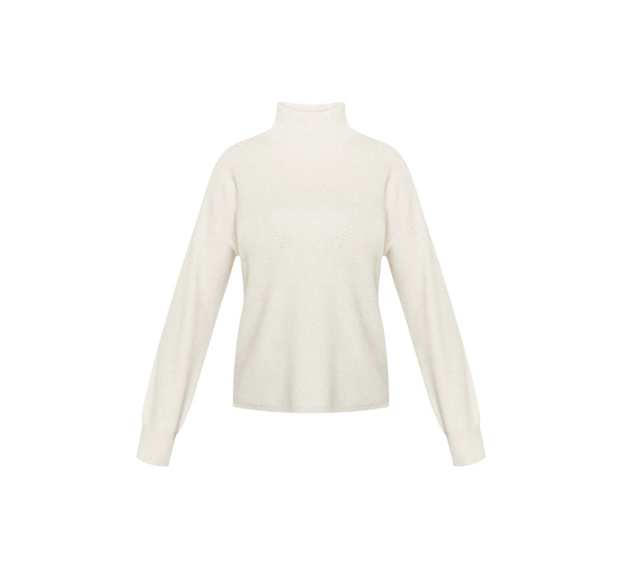 Svetry a kardigany Dámský pletený svetr model 19391469 Shimmer White - Monnari