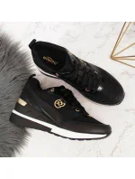 Dámské sportovní boty na platformě / Černá s bílou model 20235477 - EVENTO Dámské sportovní boty na platformě / Černá s bílou model 20235477 - EVENTO