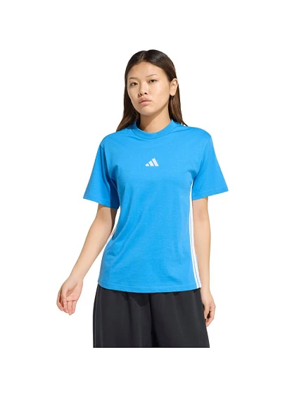 Dámske bavlnené tričko adidas Essentials 3-Stripes light blue KC5197 Dámske bavlnené tričko adidas Essentials 3-Stripes light blue KC5197