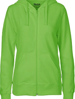 Neutral O 83301 Dámska mikina s kapucňou z bio bavlny 77.8331 limetková