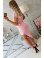 Světle růžové asymetrické šaty Světle růžové asymetrické šaty