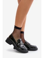 Lakované Dámské Mokasíny S Ozdobou Černé D&A model 21671794 - S.Barski